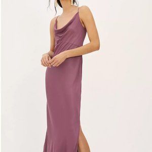 Anthropologie- Elyse Bias Slip Dress - Color Plum